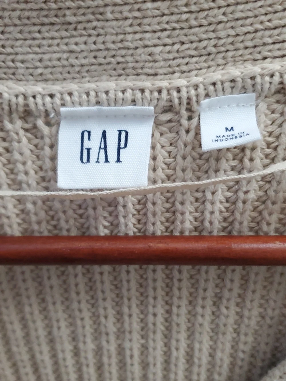 Gap Colorblock Knit Cardigan Cotton V Neck Size Medium Multi-color